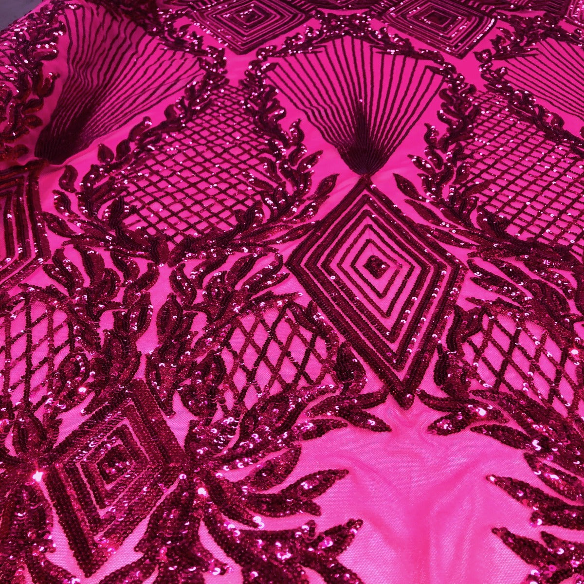 Alpica Geometric Stretch Sequins Fabric