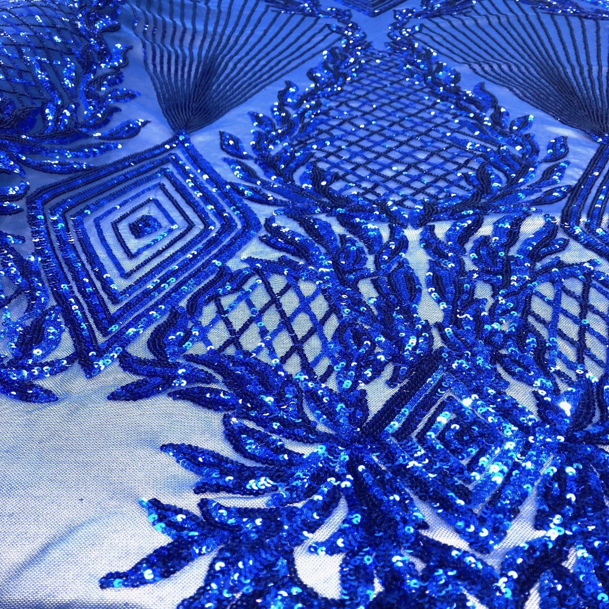 Alpica Geometric Stretch Sequins Fabric