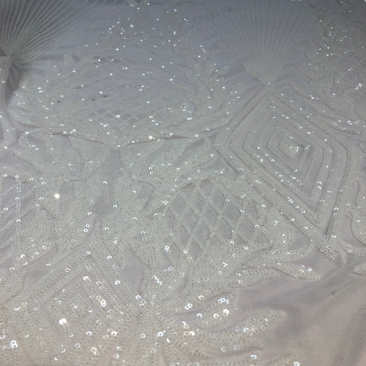 Alpica Geometric Stretch Sequins Fabric