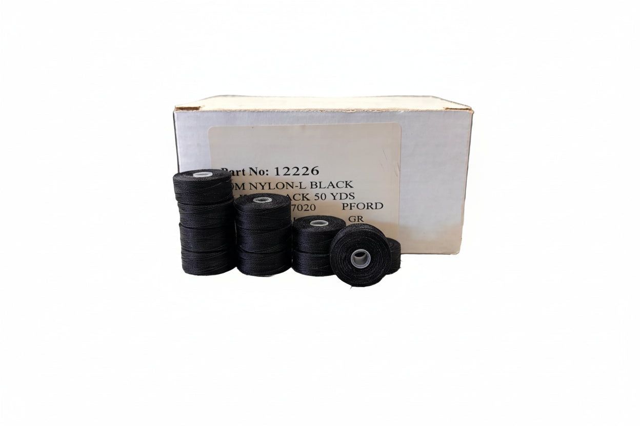 69 nylon-m bobbin black Box of 72 #12897