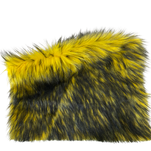 Husky Print Long Pile Shaggy Faux Fur Fabric
