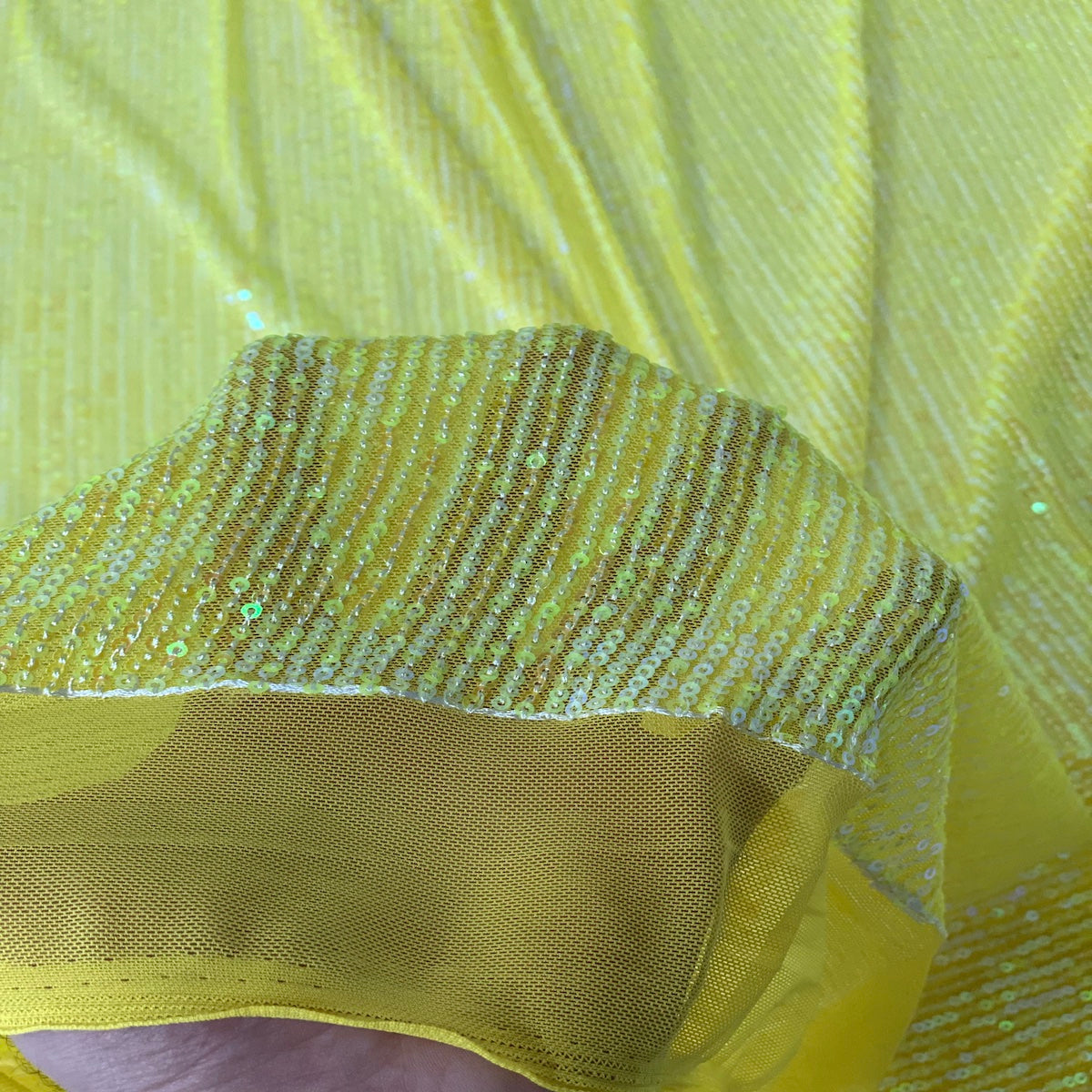 Mille Stripe Stretch Sequins Fabric