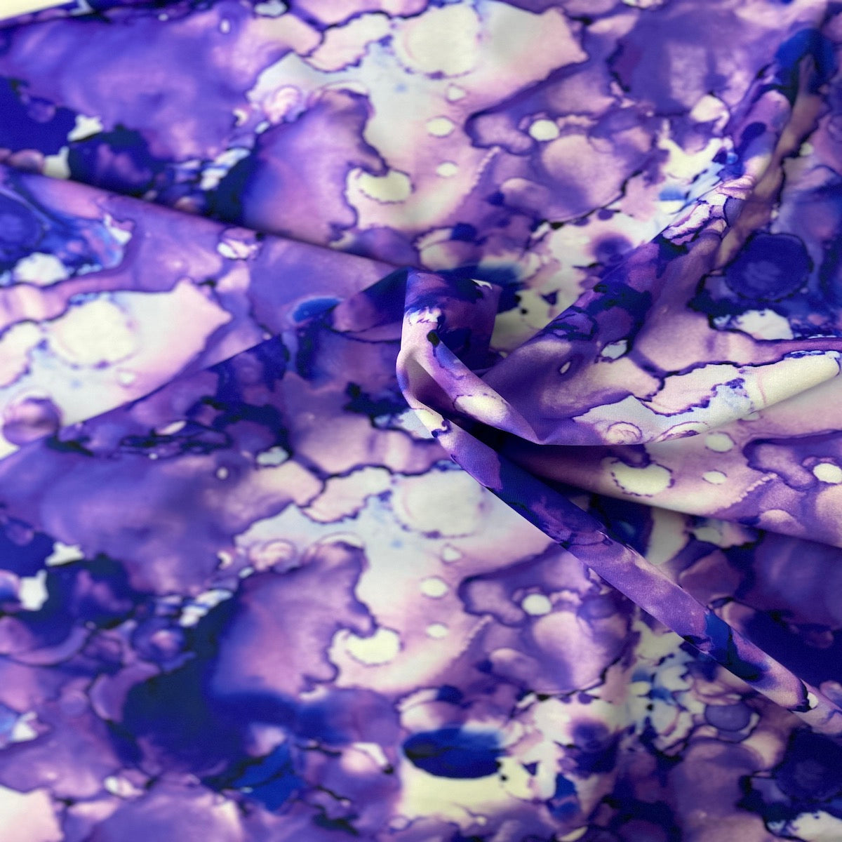 Cloud Print Tie Dye Nylon Spandex Fabric