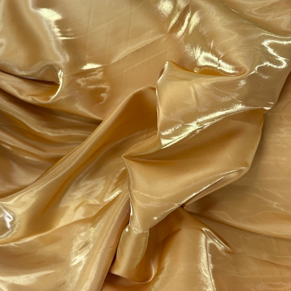 Crystalized Reflective Liquid Bridal Satin Fabric