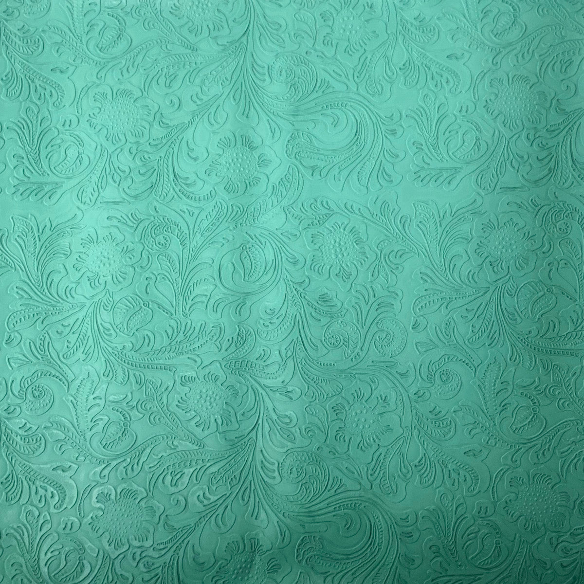 Western Floral PU Faux Leather Vinyl Fabric