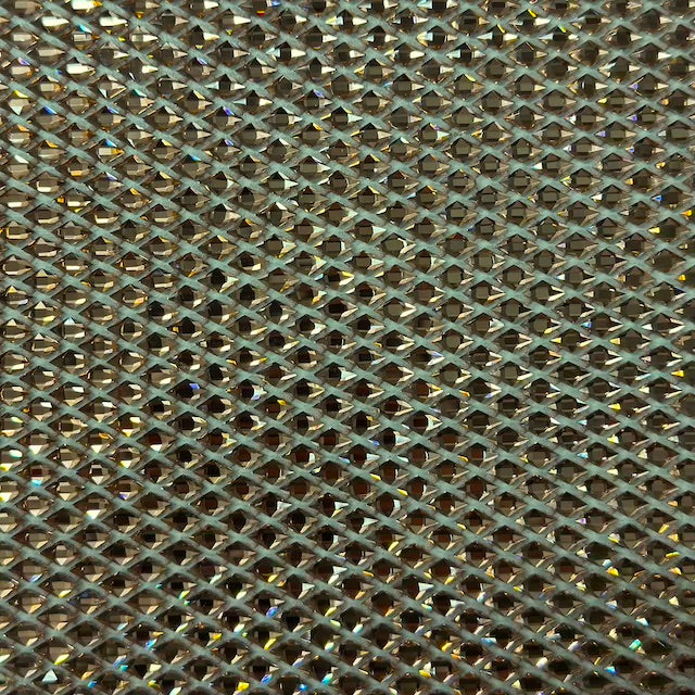 Diamond Gem Rhinestone Fishnet Fabric