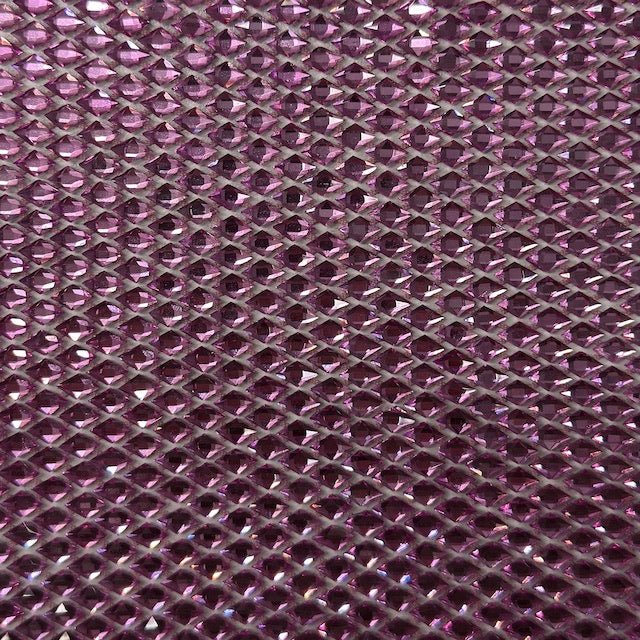 Serene Iridescent Rhinestone Fishnet Lace Fabric