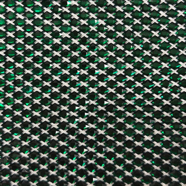 Diamond Gem Rhinestone Fishnet Fabric