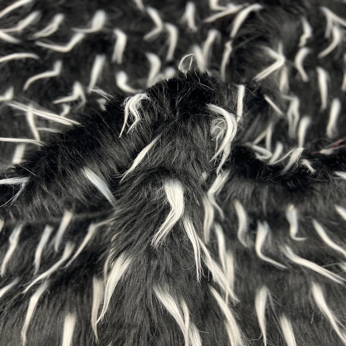 Two Tone Spike Shaggy Faux Fur Fabric