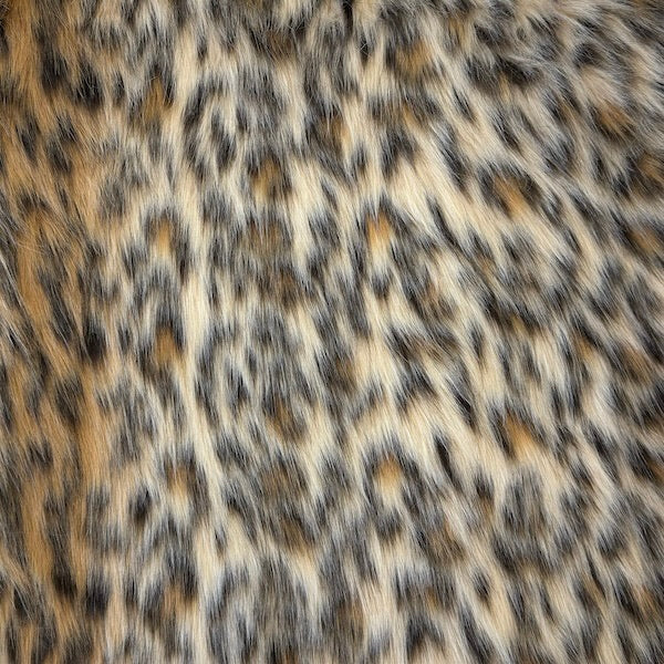 Leopard Print Faux Fur Fabric