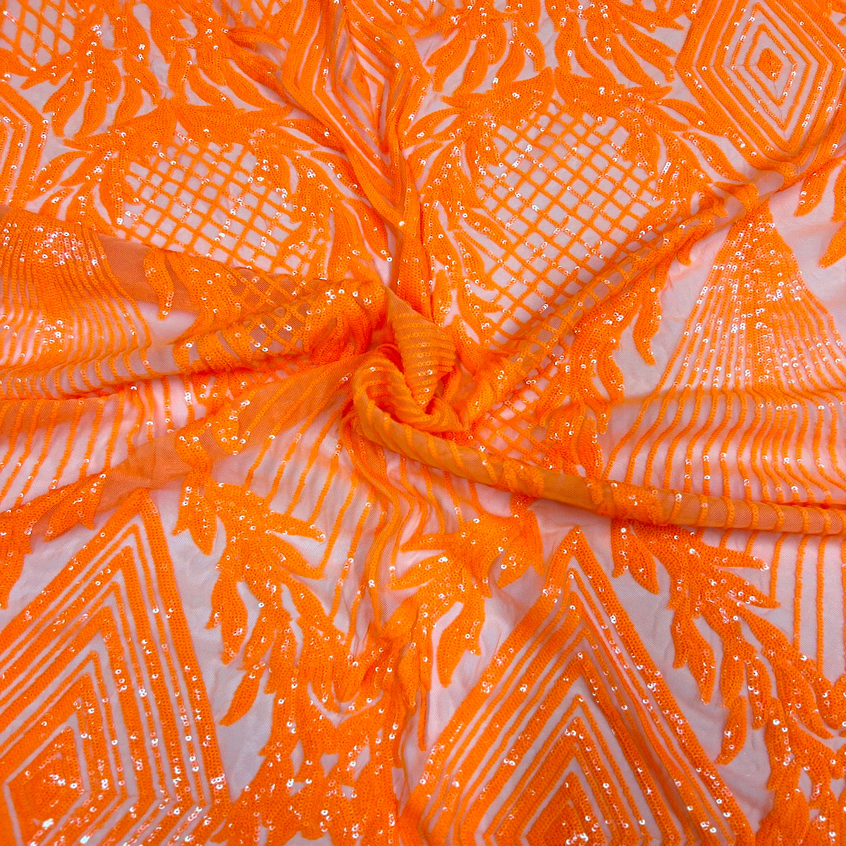 Alpica Geometric Stretch Sequins Fabric