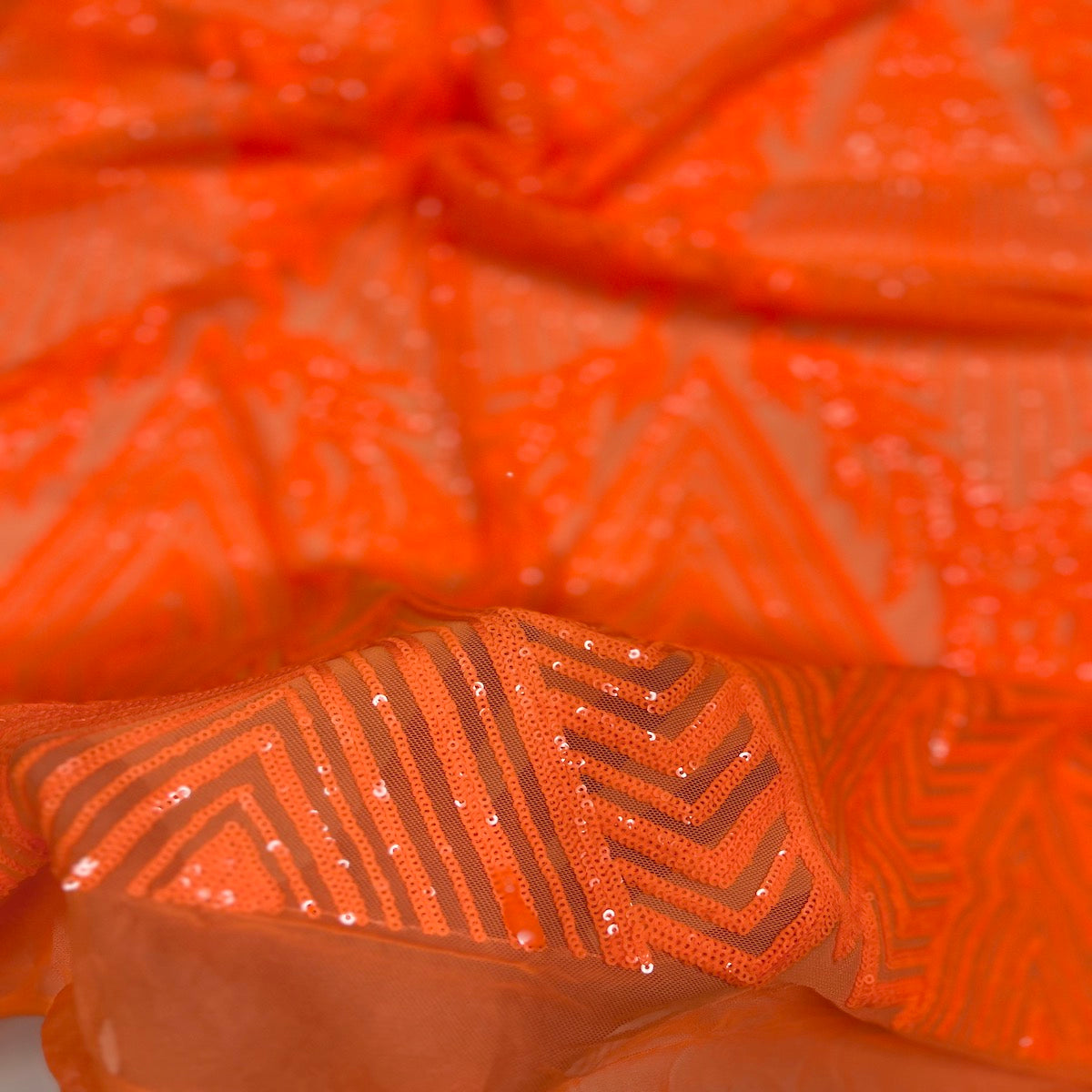 Alpica Geometric Stretch Sequins Fabric