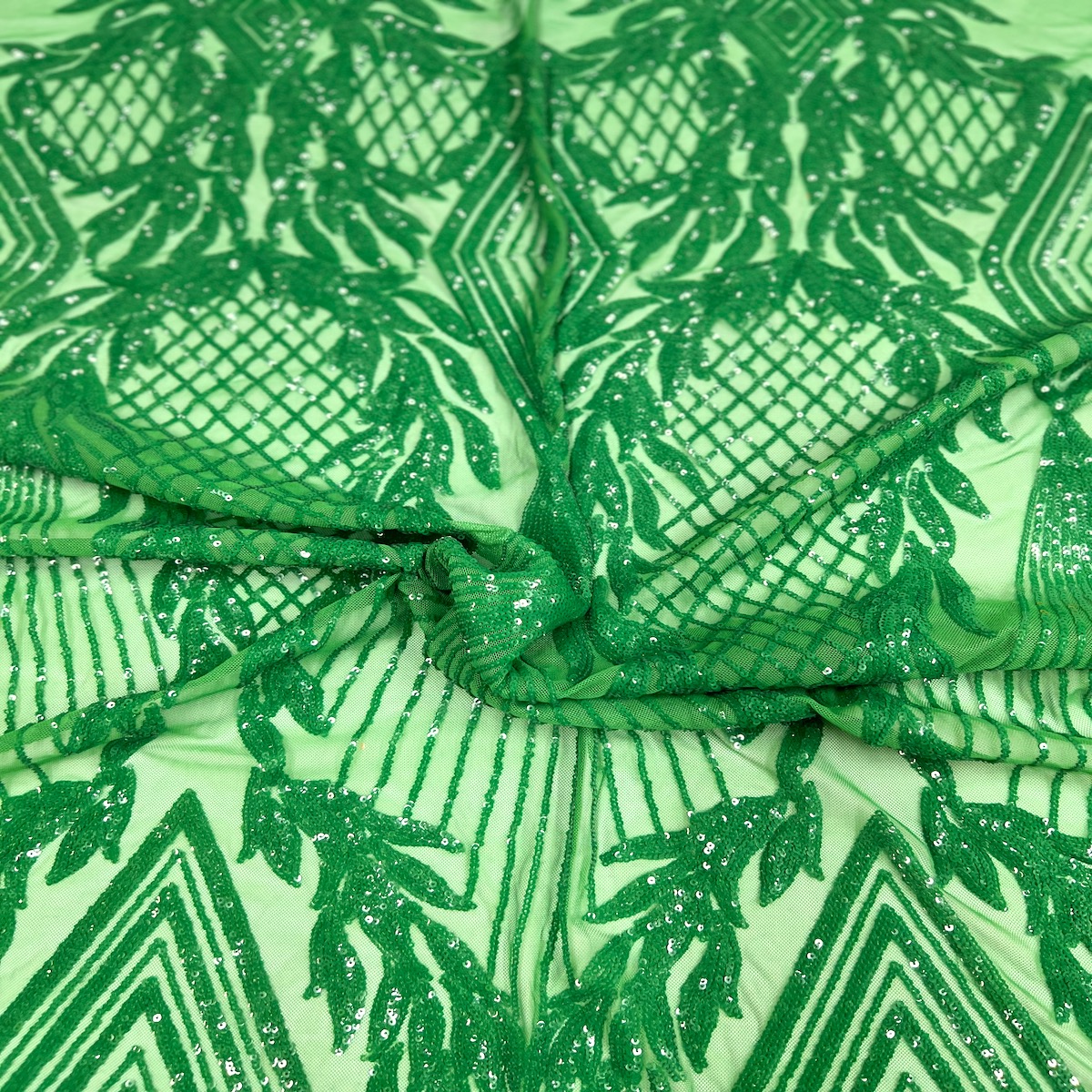 Alpica Geometric Stretch Sequins Fabric