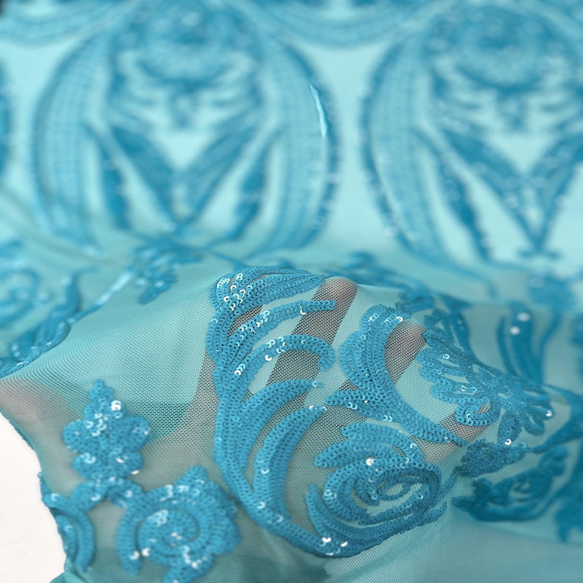 Catina Damask Stretch Sequins Fabric
