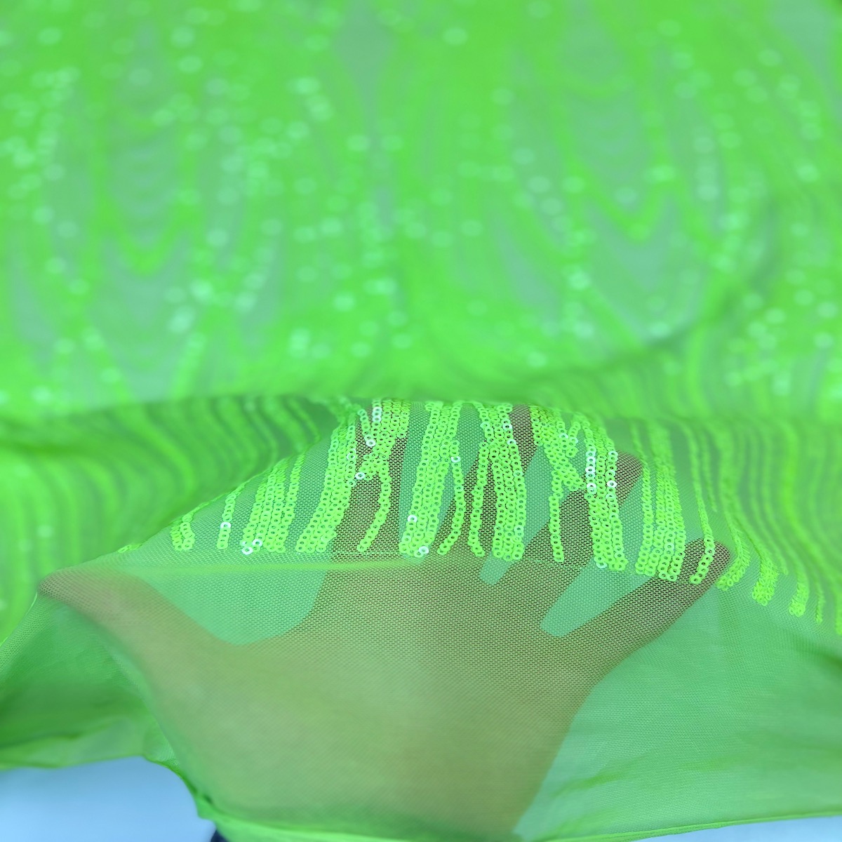 Selena Wave Stretch Sequins Fabric