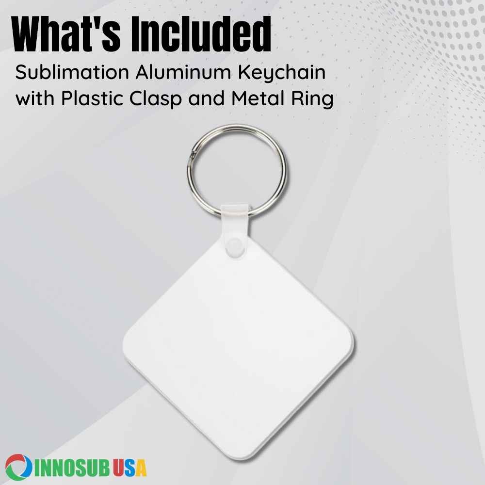 Sublimation Aluminum  Keychain Blank - 2 Sided | Square | Circle | Rectangle