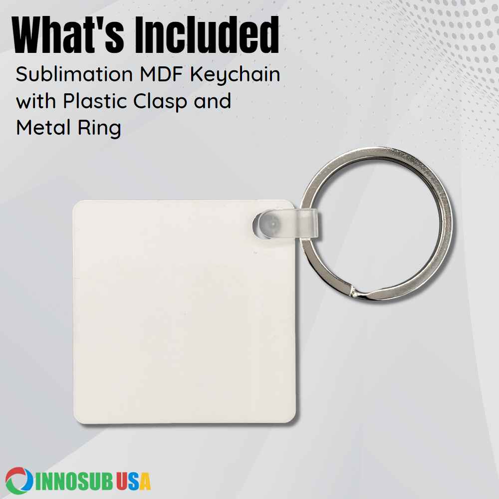 Sublimation Printing MDF Keychain Blank - 2 Sided | Custom Keychain | Sublimation Keychain | Heat Transfer Keychain by INNOSUB USA