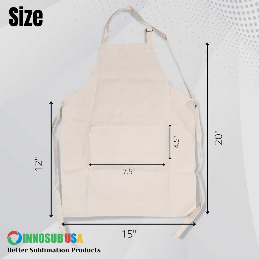 Sublimation Blanks Apron for Kids Linen | Kids Apron | Custom Cooking Apron |  INNOSUB USA
