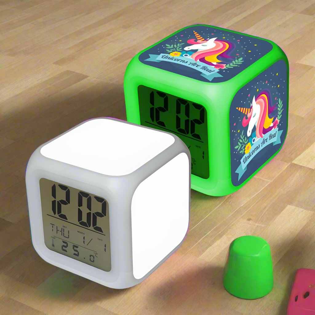 Sublimation Blanks Kids LED Alarm Clock | With 3 Aluminum Inserts