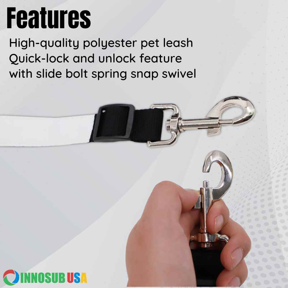 Sublimation Blank Pet Dog Leash Polyester 4 Feet by INNOSUB USA