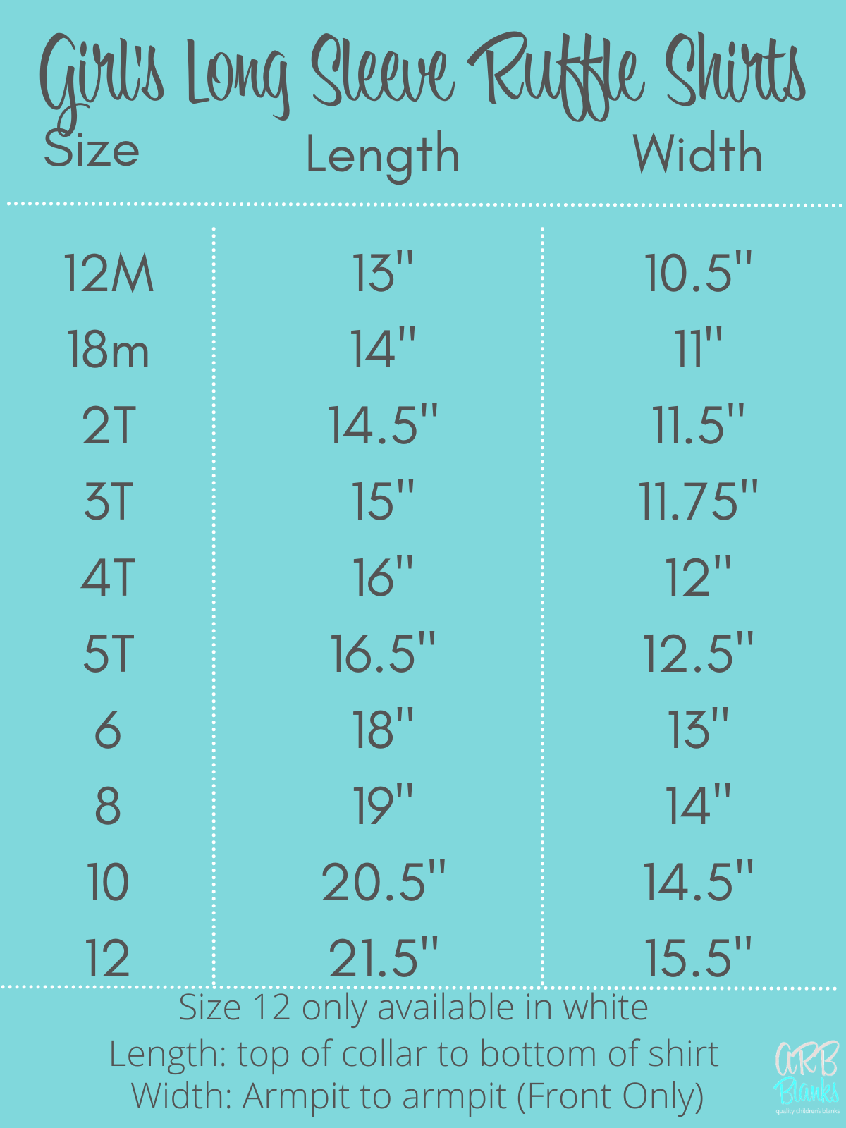 Girl's Long Sleeve Ruffle Shirt