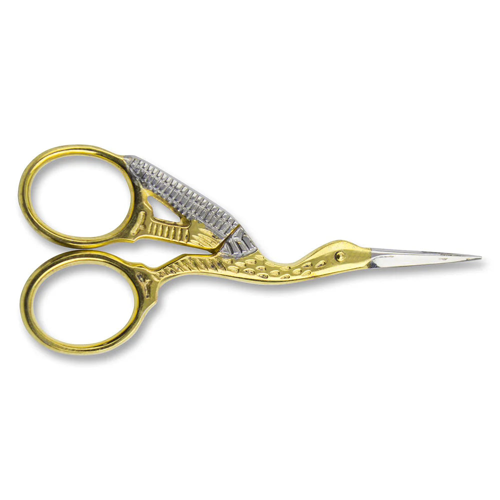 Mundial Gold Stork Embroidery Scissors 3 1/2"