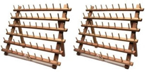60 Spool Thread Wooden Rack for Small Spools