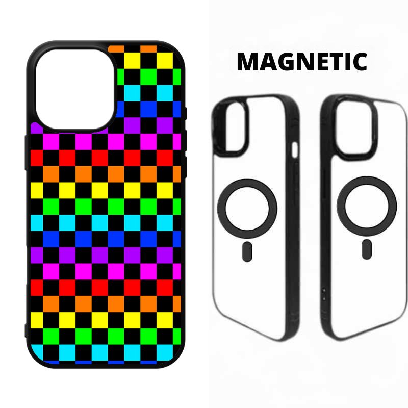 Sublimation Blanks 2D Magnetic Rubber Cases for iPhone 15|16|Pro|Pro Max