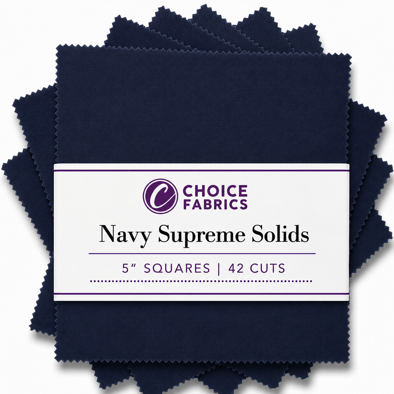 Supreme Solids - 5x5 Charm Pack - Navy (42 Squares)