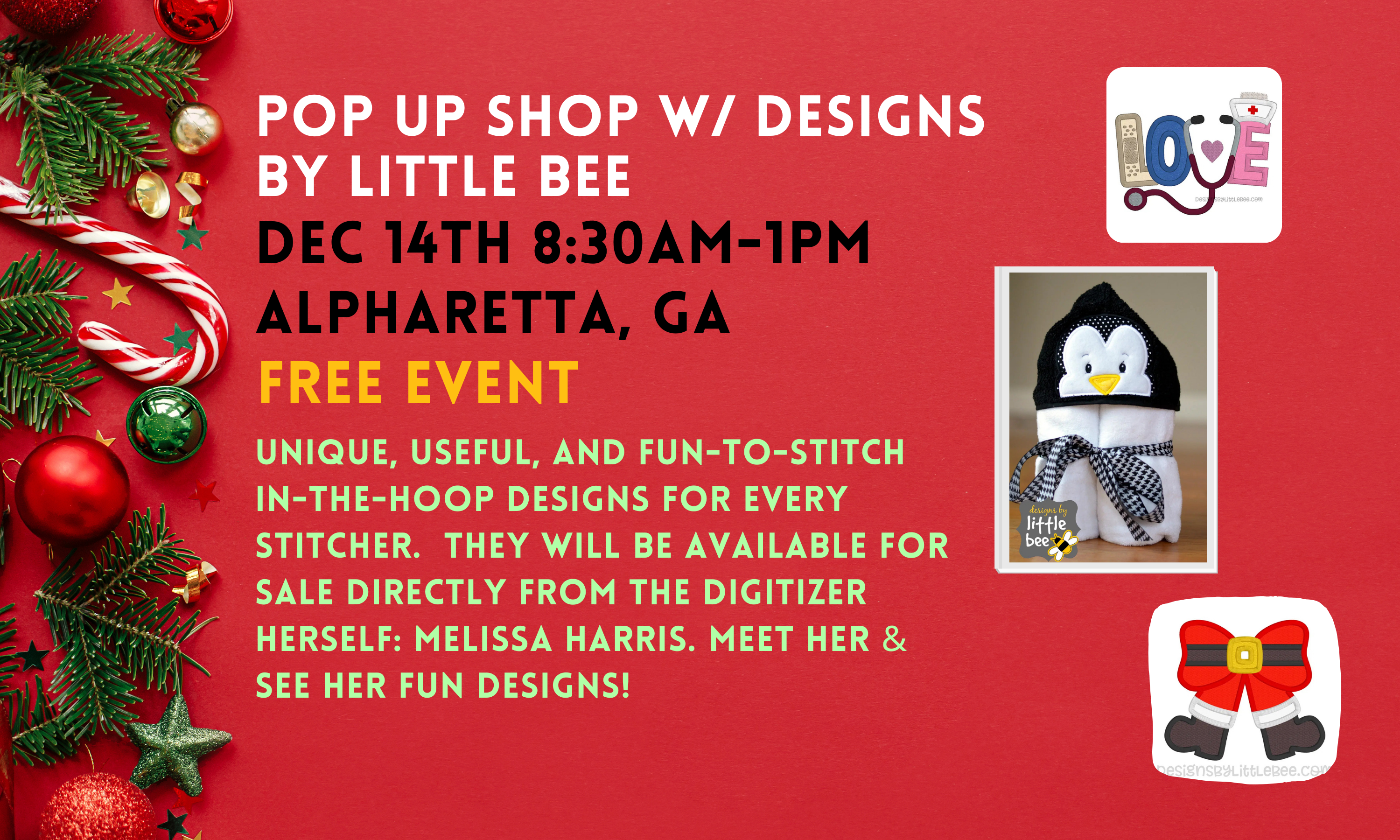 Pop Up Shop w/ Designs by Little Bee 12/14