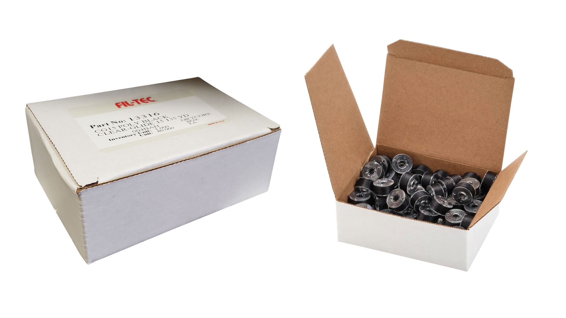 13316 Fil-Tec ClearGlide Black "A" Embroidery Bobbins