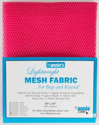 Lightweight Mesh Fabric, Lipstick, 18" x 54"