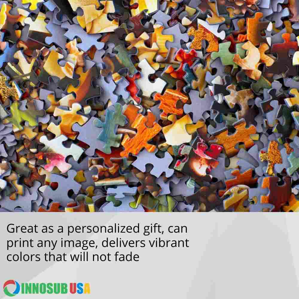Sublimation A4 jigsaw Puzzle Blanks | White Glossy 98 Pieces | 8x11.5" | By INNOSUB USA