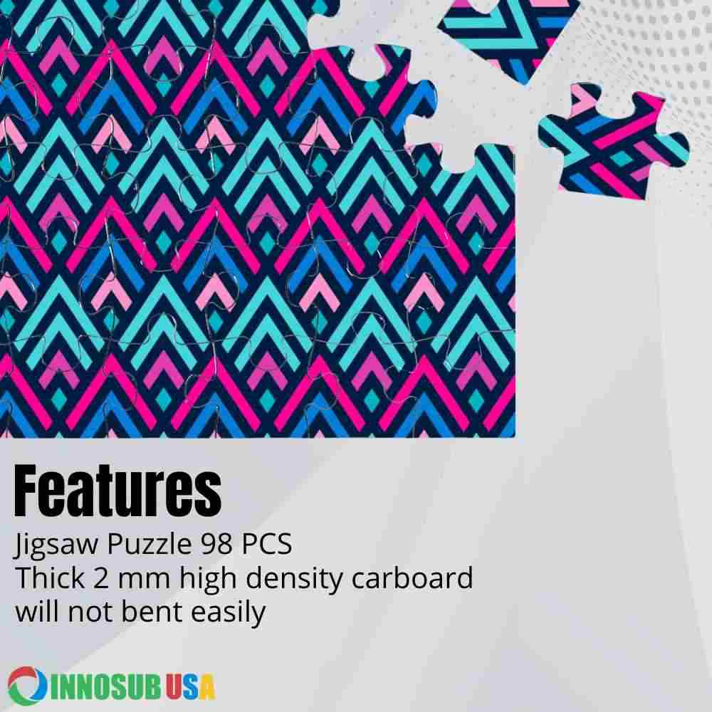 Sublimation A4 jigsaw Puzzle Blanks | White Glossy 98 Pieces | 8x11.5" | By INNOSUB USA