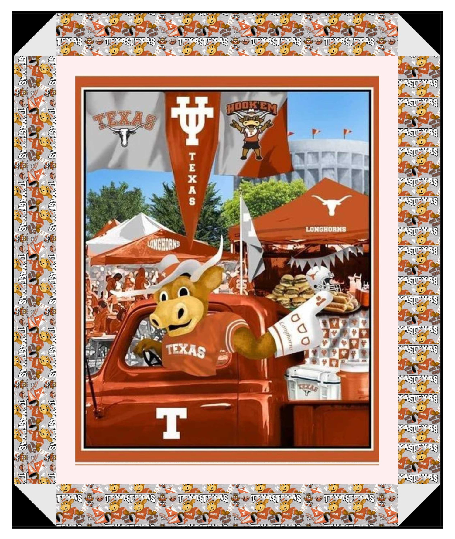 Texas Longhorns - Tailgate Panel - Quilt Kit