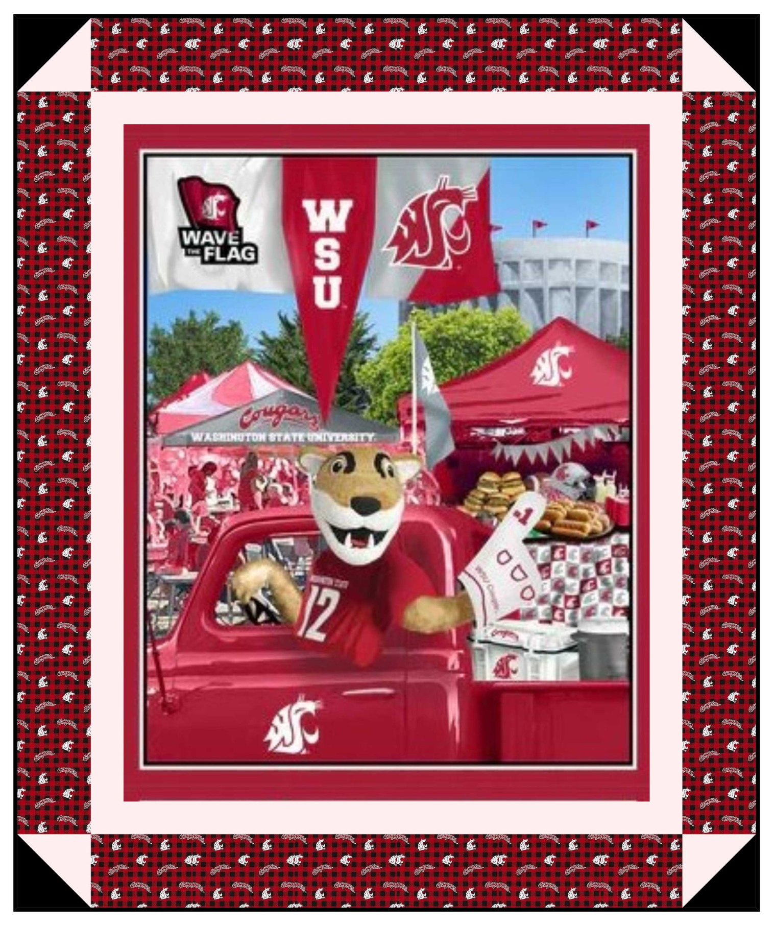 Washington State Cougars - Tailgate Panel - Quilt Kit