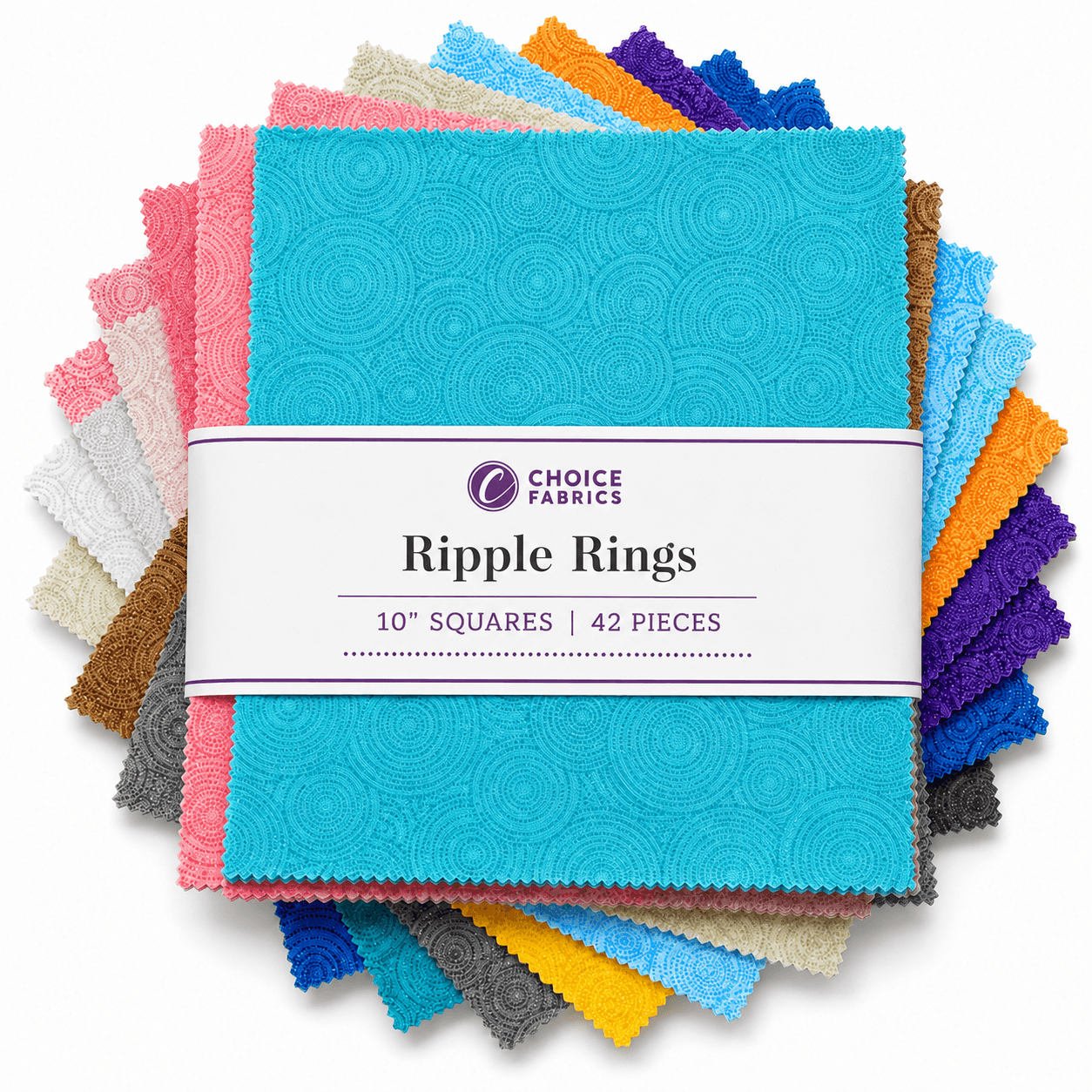 Ripple Rings by Choice - 10" Squares (42 Cuts)