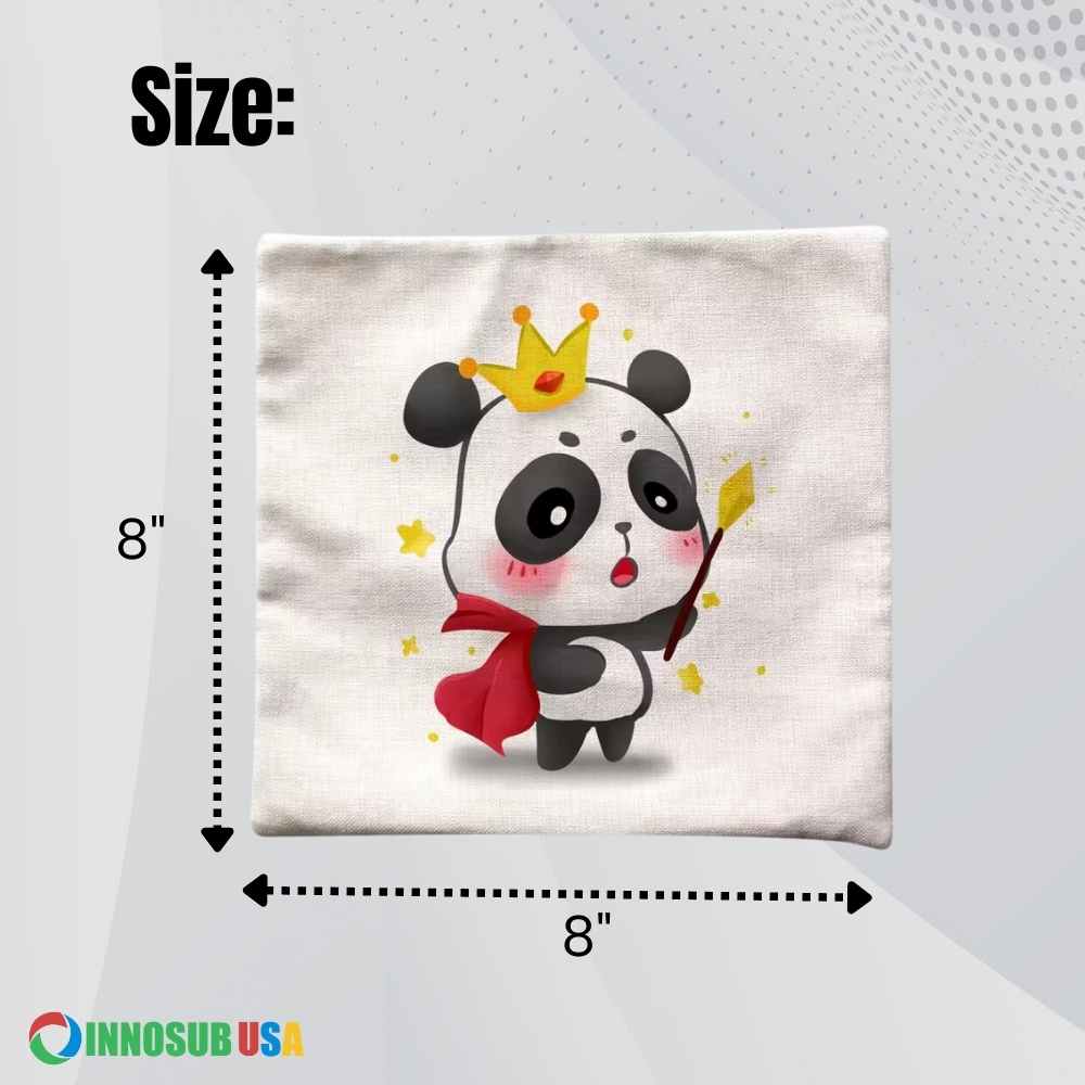 Linen Sublimation Pillow Case – Pure white - 8x8 Inch