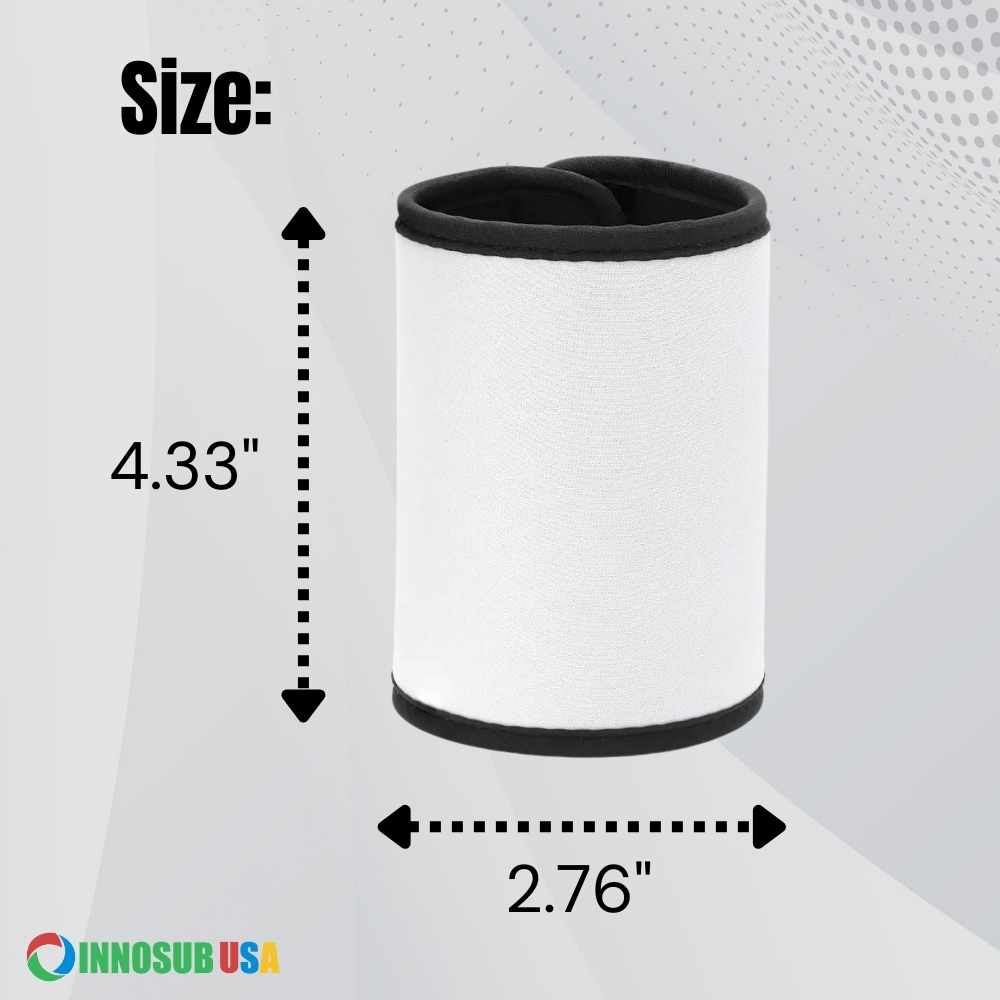 Sublimation Blanks Can Cooler Neoprene 12 Oz | Black Edge| Sublimation Printing by INNOSUB USA