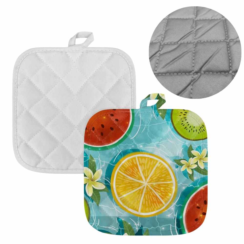 Sublimation Blanks Linen Pot Holder 8x8" | Oven Mitt - Kitchen Oven Hot Pads in Style