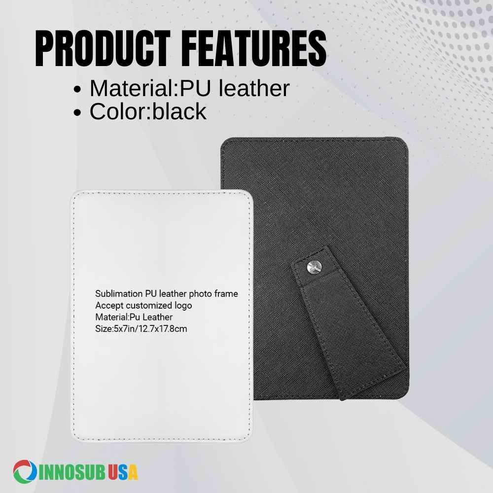 Sublimation Blanks Pu Leather Photo Frame 5x7" with Stand - Frame Collage Display