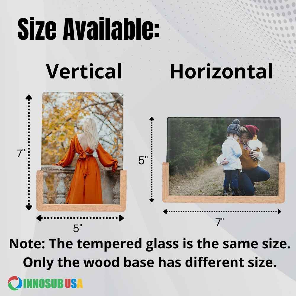 Sublimation Photo Panel Wood Base Vertical and Horizontal