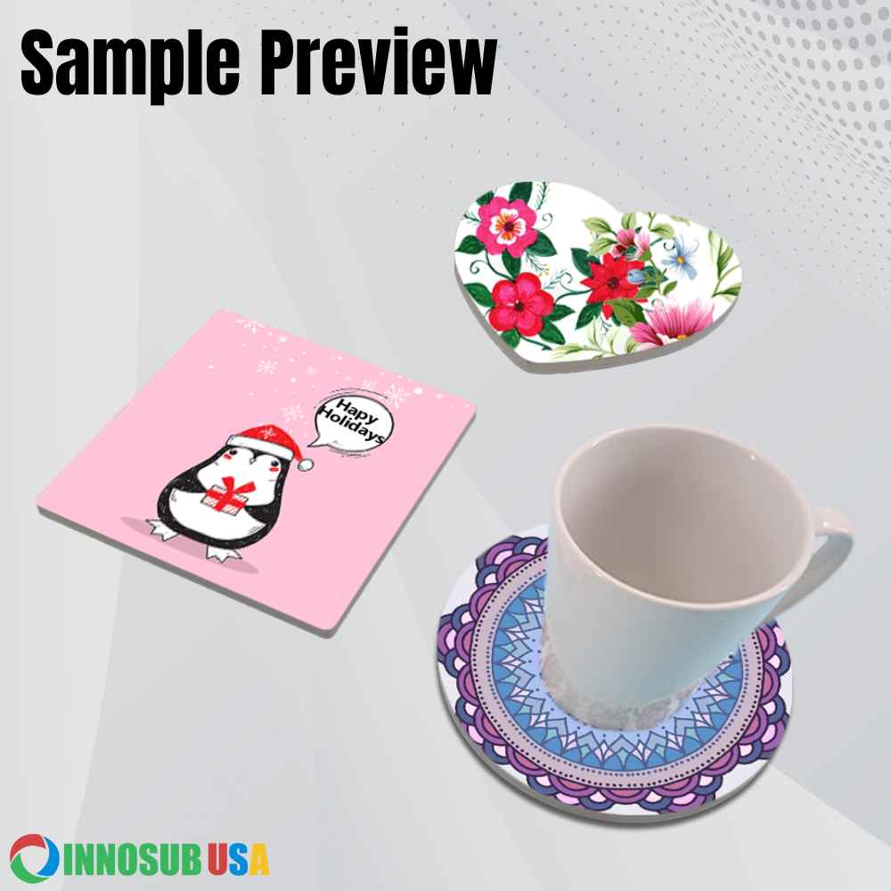 Sublimation Sandstone Coaster Blanks | Bar Coaster Blank by INNOSUB USA