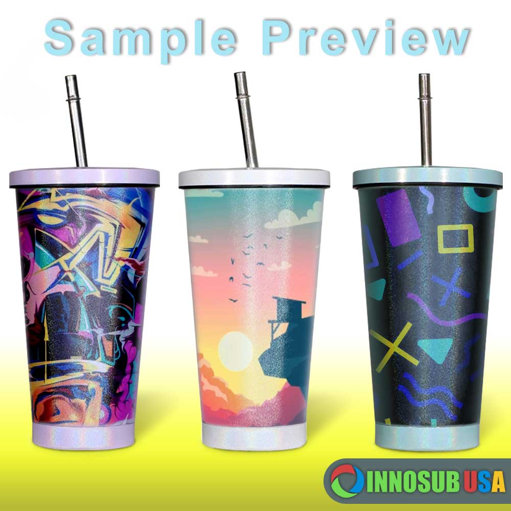 Sublimation Tumbler 15 Oz Blanks | Glitter Finish by INNOSUB USA