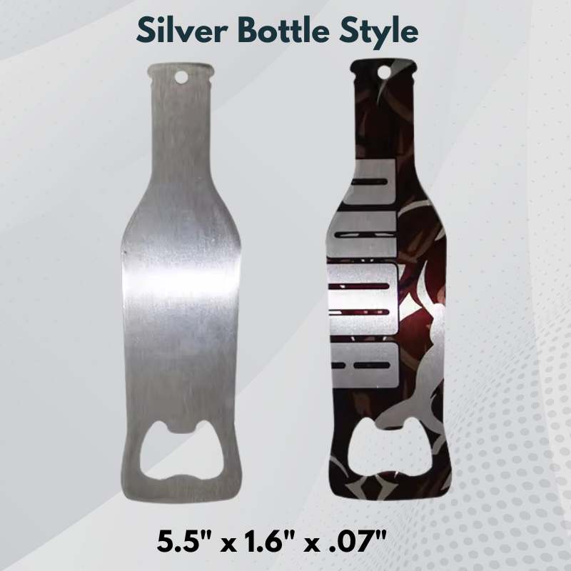 Sublimation blanks Bottle Opener Blanks | Print 2 Sided |Silver |White | by INNOSUB USA