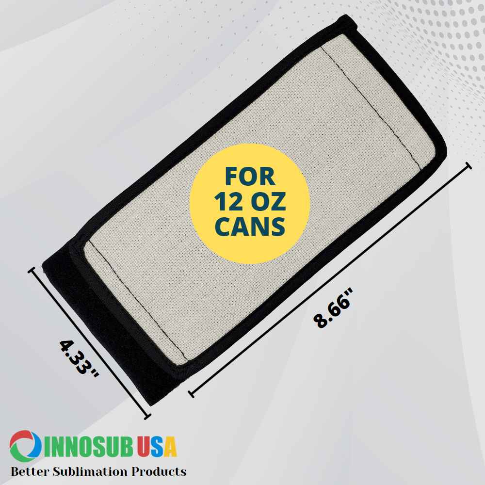 Sublimation Linen Neoprene Can Cooler Blanks | 12 Oz  |  by INNOSUB USA