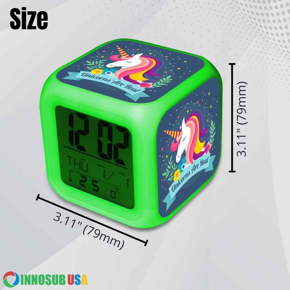 Sublimation Blanks Kids LED Alarm Clock | With 3 Aluminum Inserts