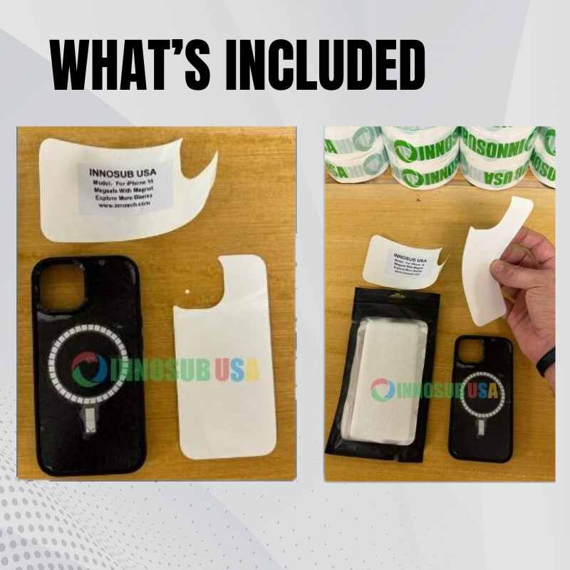 Sublimation Blanks 2D Magnetic Rubber Cases for iPhone 15|16|Pro|Pro Max