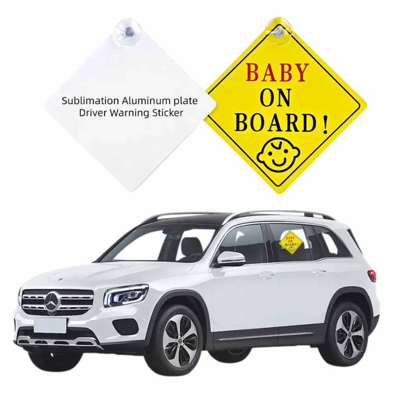 Sublimation Blanks Aluminum Sheet Car Warning Sign