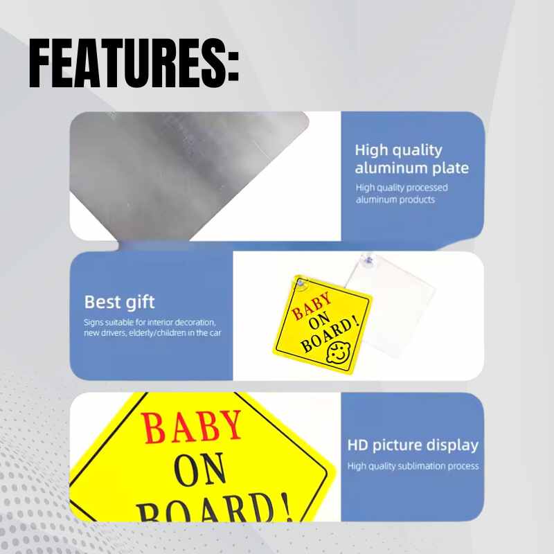 Sublimation Blanks Aluminum Sheet Car Warning Sign